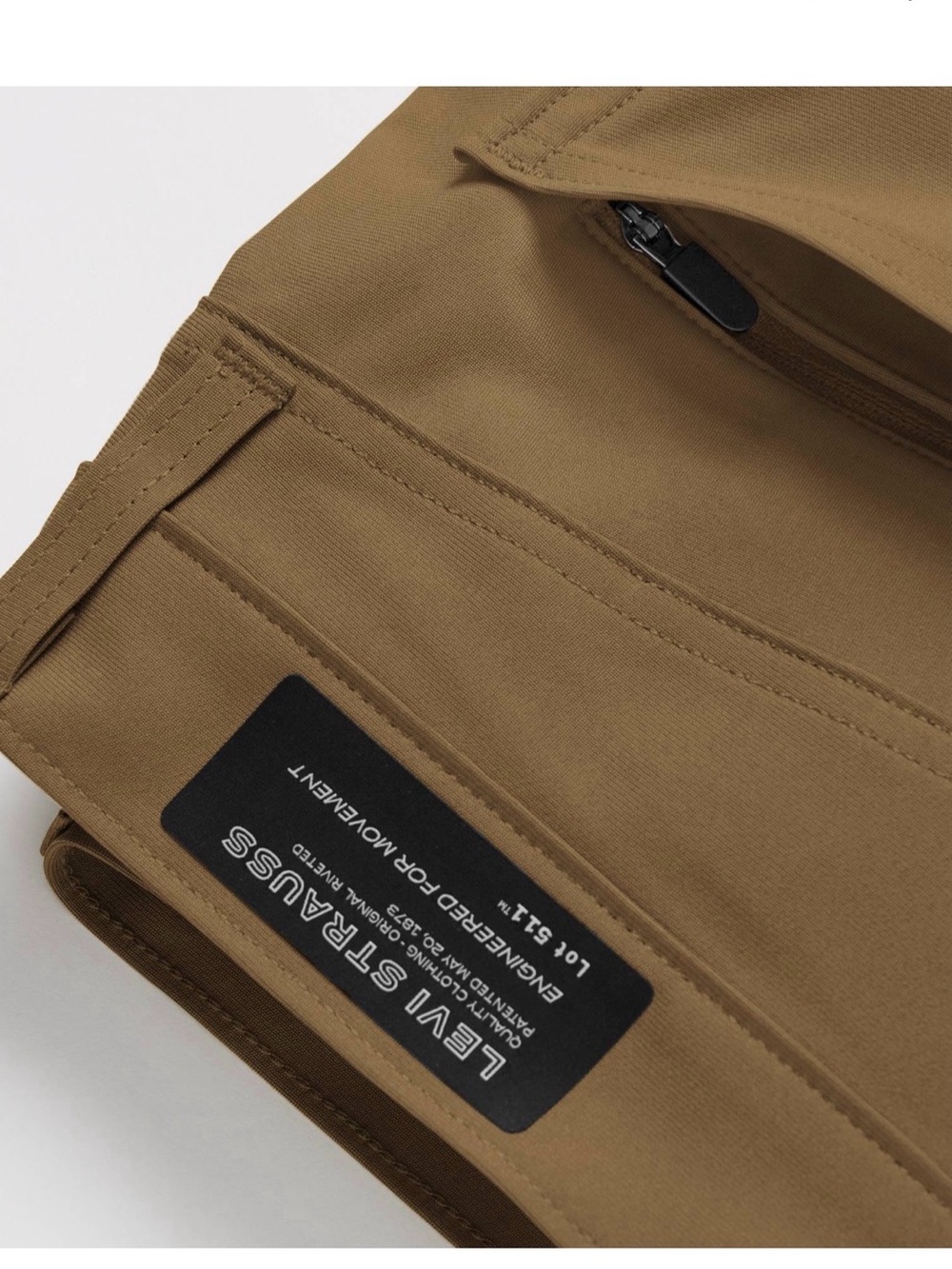 Levi's Men's Brown Cargo Pants with Zip Pocket